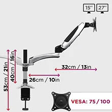 Duronic DM251X3 PC Monitor Arm Stand
